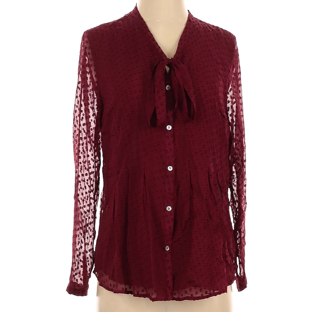 Meadow Rue Cranberry Silk Blouse